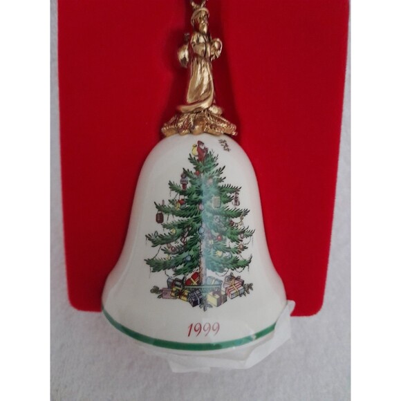 Spode 1999 Christmas Tree Bell Ornament - Picture 8 of 10